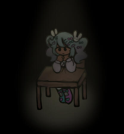 marcy just spacing out. this is intended to appear at the end of "school"